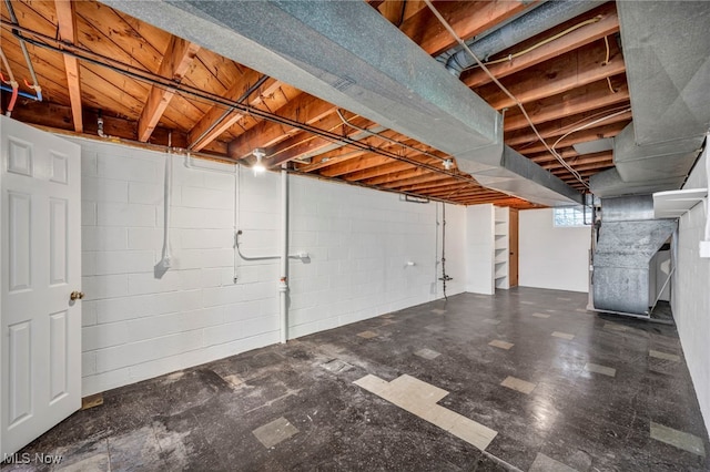 4422 Forest Hills Blvd, Parma, OH 44134 - basement featuring stairs and concrete block wall