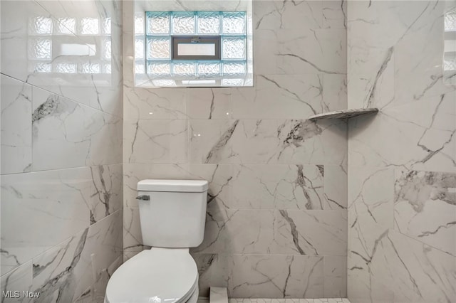 4422 Forest Hills Blvd, Parma, OH 44134 - bathroom featuring toilet and tile walls