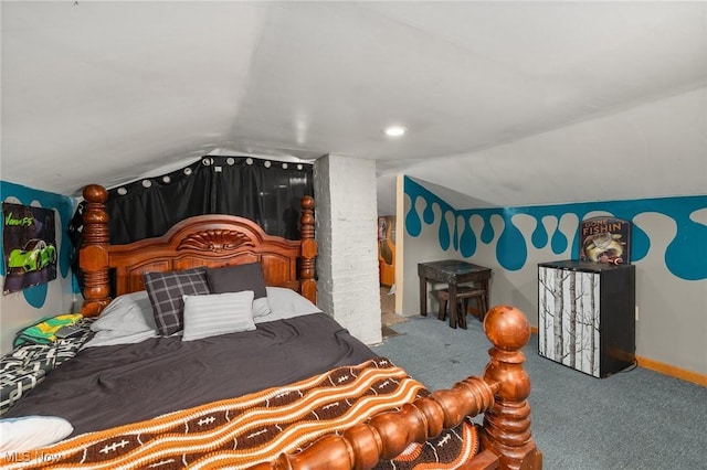 1439 Township Road 593, Ashland, OH 44805 - bedroom with carpet flooring, lofted ceiling, and baseboards