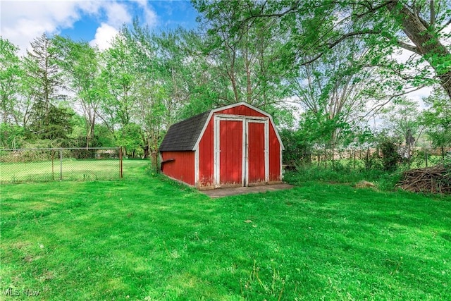 view of shed