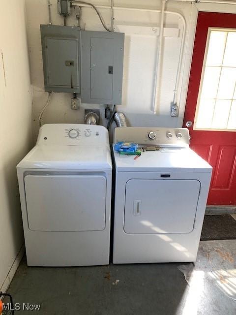 30810 Euclid Ave, Wickliffe, OH 44092 - laundry room with washer and dryer and electric panel