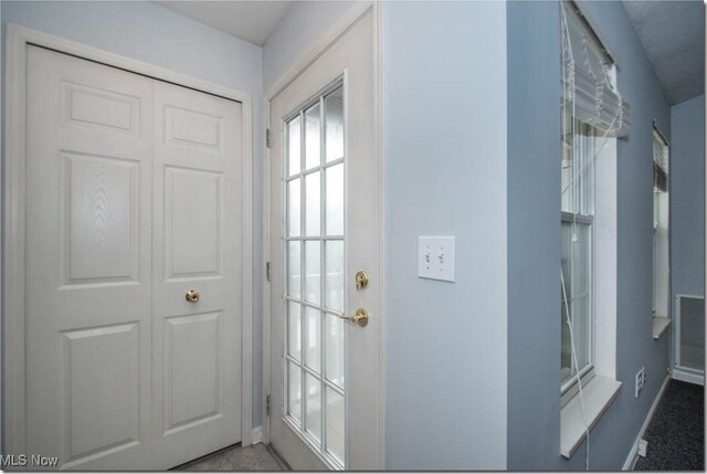 entryway with baseboards