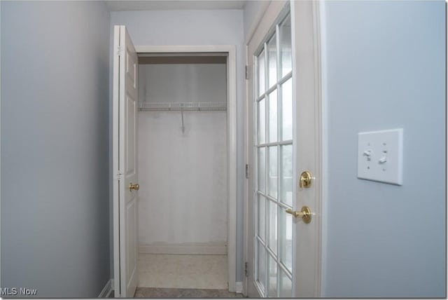 view of closet