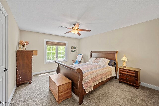 15020 Steelhead Run, Chardon, OH 44024 - carpeted bedroom featuring baseboards and a ceiling fan