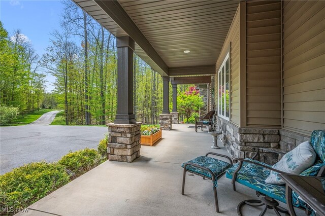 15020 Steelhead Run, Chardon, OH 44024 - view of patio / terrace with covered porch