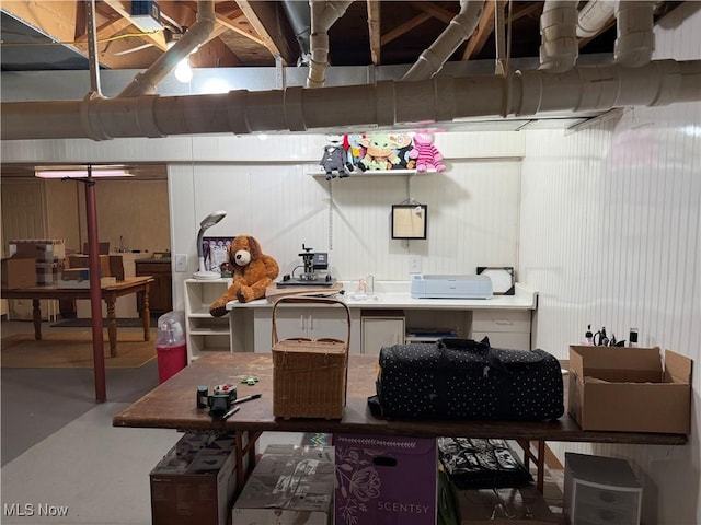 view of basement