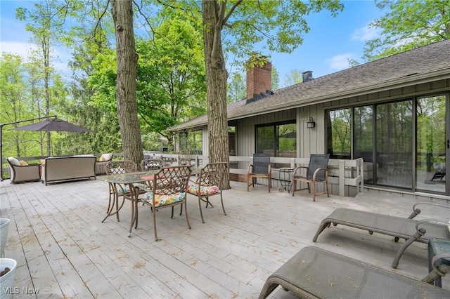 540 Bent Creek Oval, Aurora, OH 44202 - view of patio / terrace featuring a deck