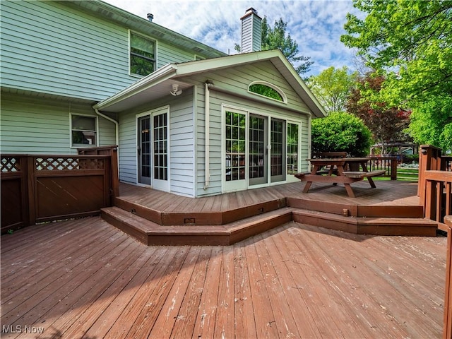 21428 Montclare Blvd, Strongsville, OH 44149 - wooden terrace with outdoor dining space