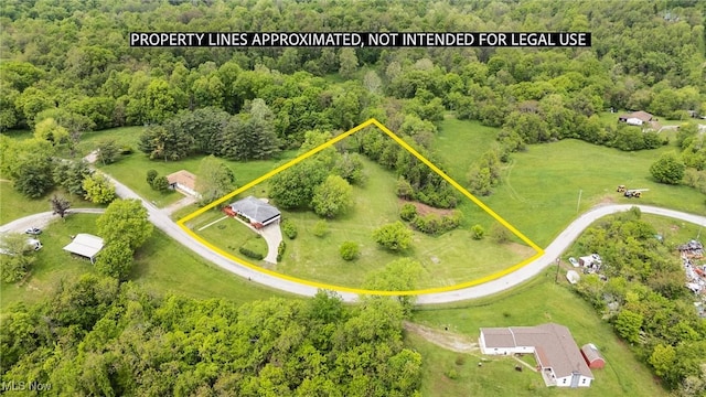 1655 Calder Ridge Rd, Belpre, OH 45714 - aerial view of property's location featuring a forest and property boundaries highlighted