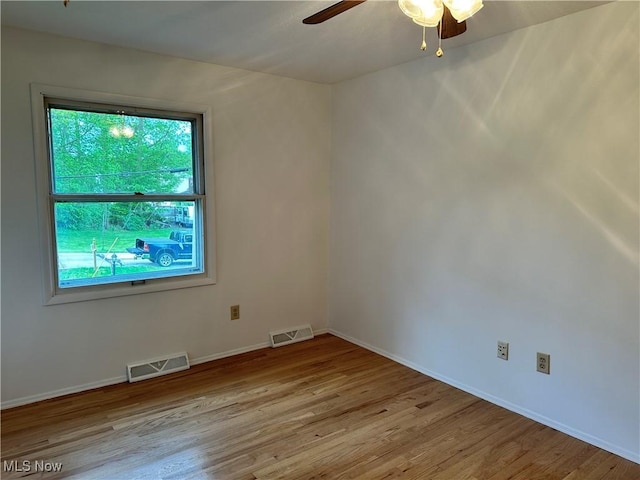 9744 Andrea Dr, Concord, OH 44060 - unfurnished room featuring ceiling fan, wood finished floors, and baseboards