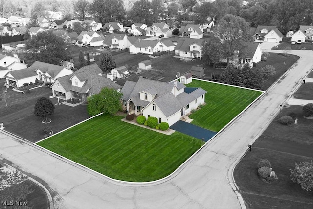 aerial view of residential area