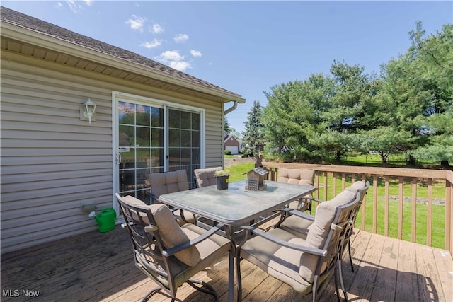 1402 SW Channonbrook St SW, Canton, OH 44710 - wooden terrace featuring outdoor dining area