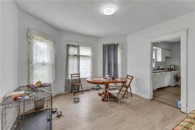 1348 Himrod Ave, Youngstown, OH 44506 - dining room featuring light wood-style flooring and baseboards