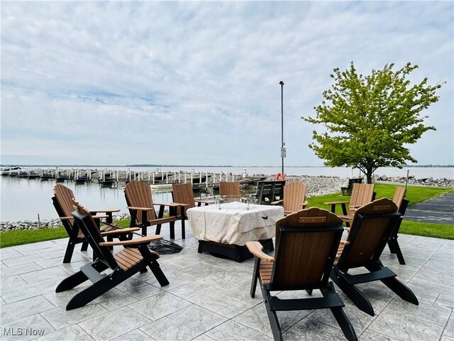 2270 S Commodore Ct, Lakeside-Marblehead, OH 43440 - view of patio / terrace with a water view