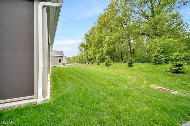 view of green lawn