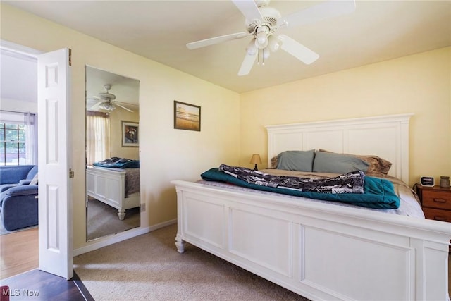 17466 Idylwild Ave, Lake Milton, OH 44429 - bedroom featuring a ceiling fan and baseboards