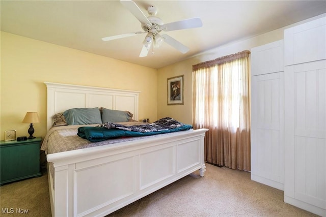 17466 Idylwild Ave, Lake Milton, OH 44429 - bedroom featuring light carpet and a ceiling fan