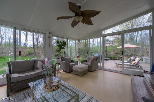 6352 Creekside Trl, Solon, OH 44139 - sunroom with expansive windows and vaulted ceiling