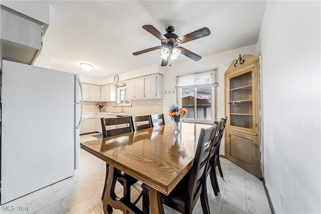 4713 Forest Edge Dr, Brooklyn, OH 44144 - dining space with a ceiling fan and light floors