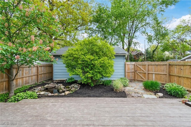 211 Harcourt Dr, Akron, OH 44313 - view of patio with a wooden deck and a fenced backyard