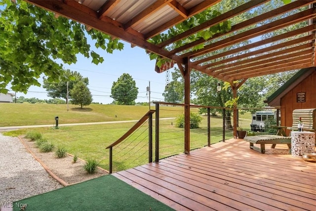 2854 Wells Lock Rd, Elizabeth, WV 26143 - deck featuring a pergola and a yard