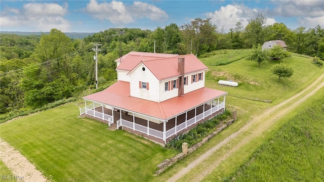 50504 State Route 556, Clarington, OH 43915 - view from above of property featuring a heavily wooded area