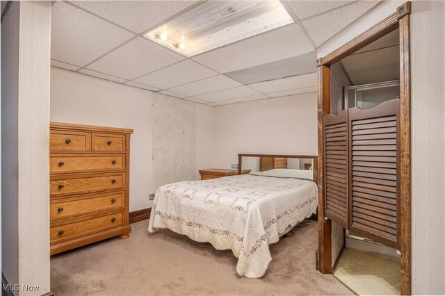 50504 State Route 556, Clarington, OH 43915 - bedroom with a drop ceiling and carpet