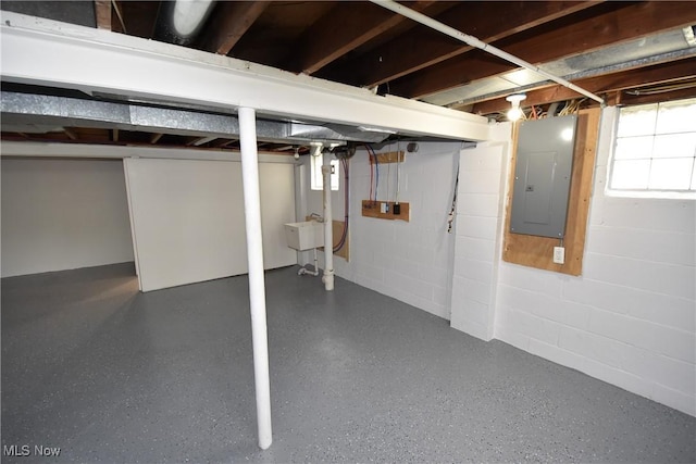 429 N Osborn Ave, Youngstown, OH 44509 - basement featuring electric panel and concrete block wall