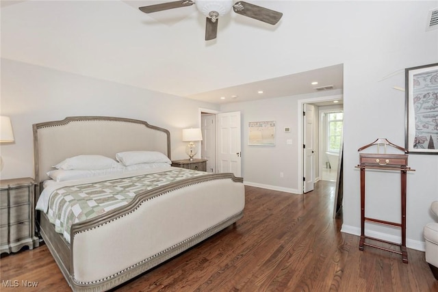 4168 Hadleigh Rd, University Heights, OH 44118 - bedroom featuring wood finished floors, recessed lighting, baseboards, and ceiling fan