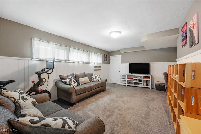 21494 Mastick Rd, Fairview Park, OH 44126 - carpeted living room with a wainscoted wall