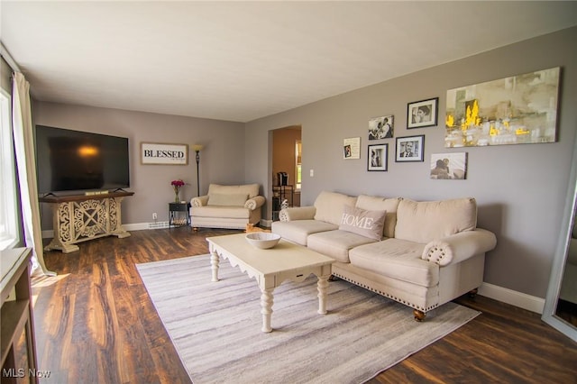45 S Ridge Dr, Martins Ferry, OH 43935 - living area featuring wood finished floors and baseboards