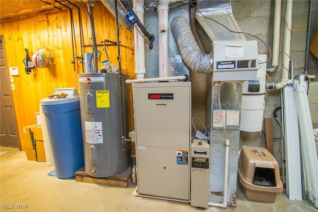 45 S Ridge Dr, Martins Ferry, OH 43935 - utility room with electric water heater