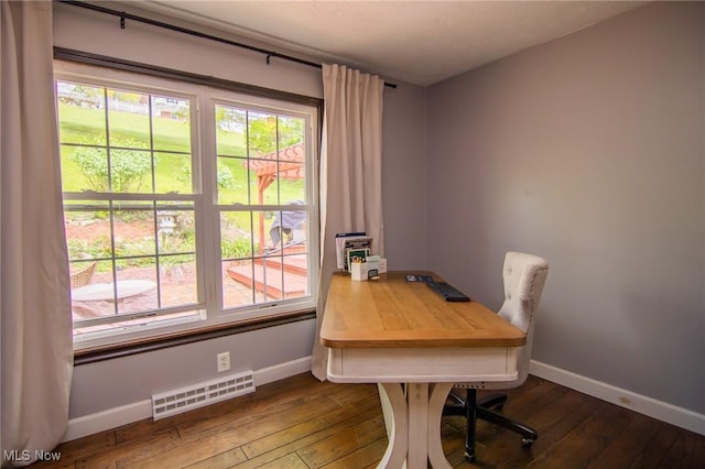 45 S Ridge Dr, Martins Ferry, OH 43935 - office space featuring baseboards and wood-type flooring