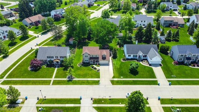 aerial view of residential area