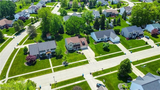 aerial perspective of suburban area