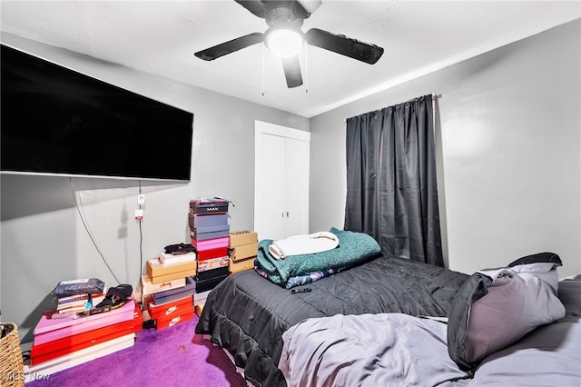3741 E 146th St, Cleveland, OH 44120 - bedroom with a closet and a ceiling fan
