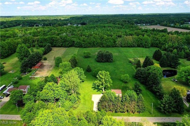bird's eye view of a heavily wooded area