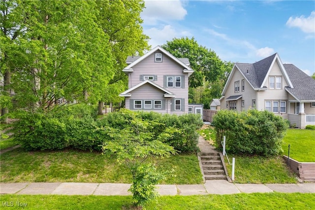 453 Saint Leger Ave, Akron, OH 44305 - view of front of property featuring stairs and a front yard