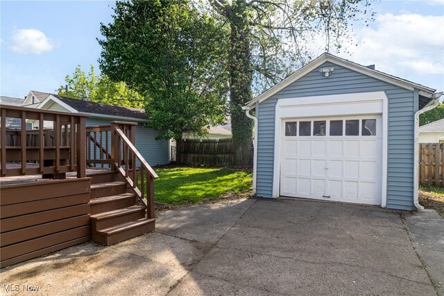 1482 Lauderdale Ave, Lakewood, OH 44107 - detached garage featuring concrete driveway