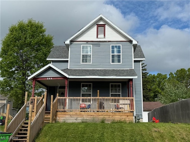 845 S Liberty Ave, Alliance, OH 44601 - view of front of property with roof with shingles and covered porch