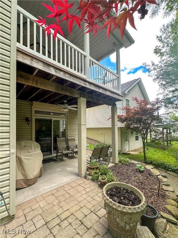 6836 Twin Oaks Ct, Canfield, OH 44406 - view of patio / terrace featuring a balcony