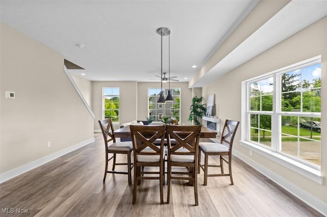 2087 Wynn Rd, Cleveland, OH 44118 - dining area with wood finished floors, baseboards, and recessed lighting