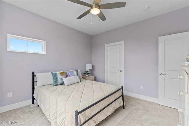 2087 Wynn Rd, Cleveland, OH 44118 - bedroom featuring light carpet, baseboards, and ceiling fan