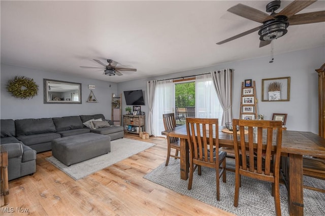 272 Cheyenne Trl, Malvern, OH 44644 - dining space with ceiling fan and light wood-type flooring