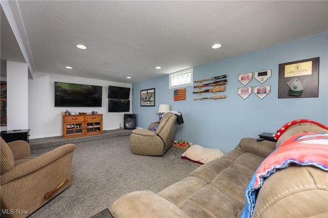 272 Cheyenne Trl, Malvern, OH 44644 - living area with carpet flooring and recessed lighting
