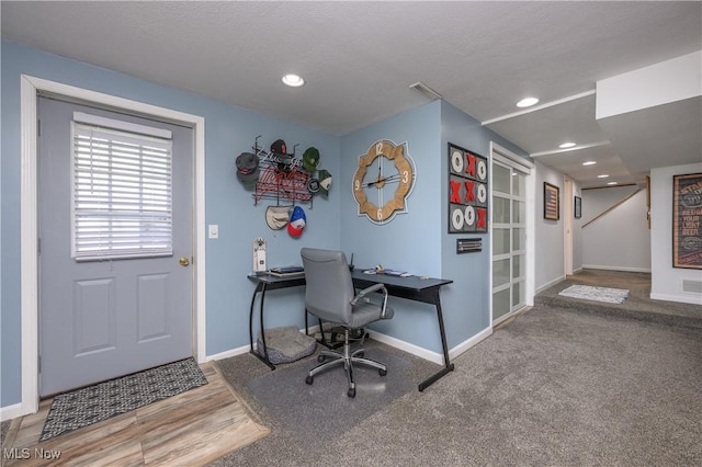 272 Cheyenne Trl, Malvern, OH 44644 - office space featuring baseboards, recessed lighting, and carpet flooring