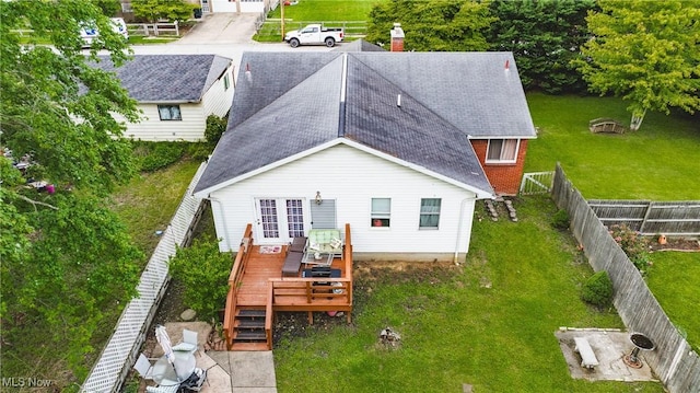 1608 Lawrence St, Parkersburg, WV 26101 - back of property featuring a deck and a shingled roof