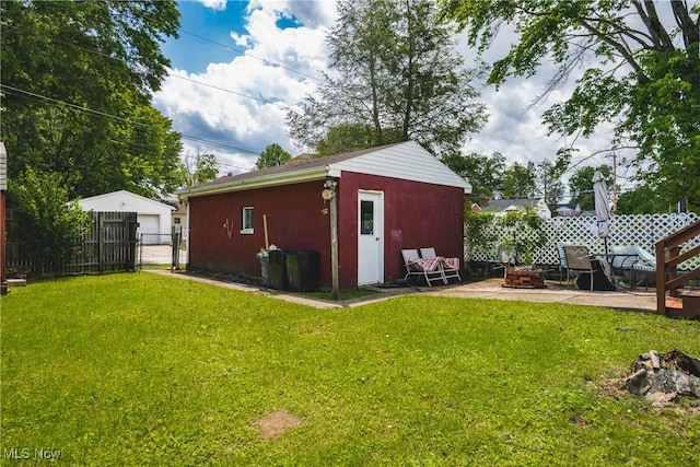 1608 Lawrence St, Parkersburg, WV 26101 - view of outdoor structure with an outbuilding and an outdoor fire pit