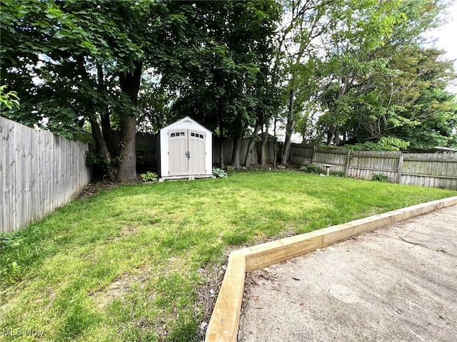 1585 Hilda St, Lakemore, OH 44250 - view of yard with a storage shed and an outbuilding