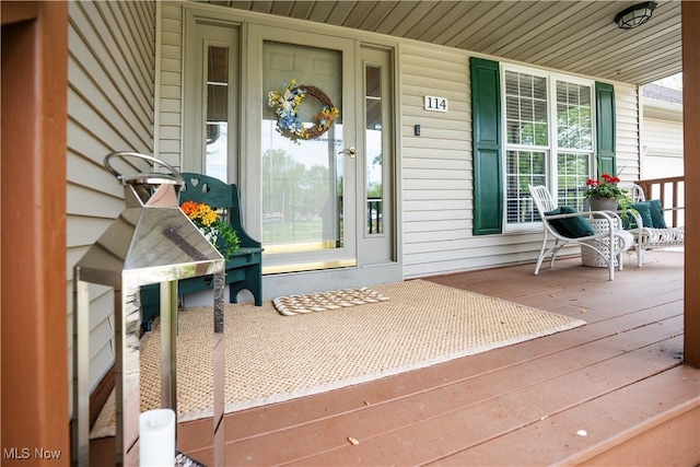 114 W Cherokee Trl, Bayview, OH 44870 - doorway to property with covered porch